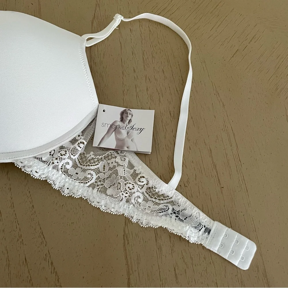 NWT Smart & Sexy Add 2 Cup Sizes Push-Up Bra |White 36C - Picture 6 of 10